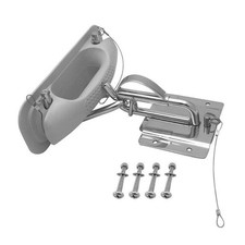 Boat Stainless Steel Insta-Lock Snap Quick Davits Set With Handle Pad Solid