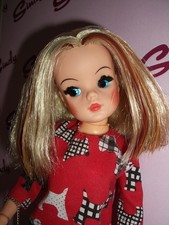Sindy Vintage Dressed OOAK Blond Hair Doll In Radley Inspired 60's Look Outfit