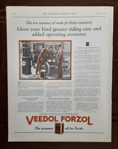 Vintage 1924 veedol forzola - 1924,