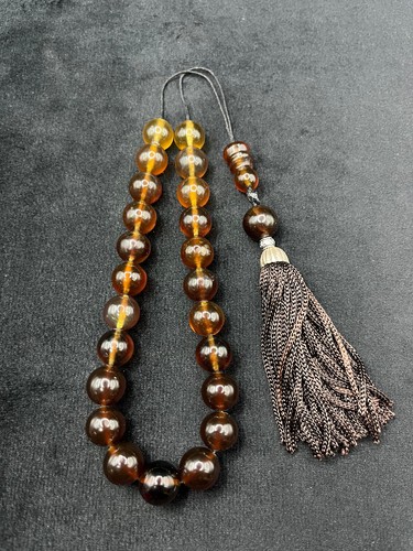 Authentic blue amber komboloi - blue,