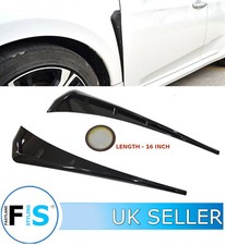 UNIVERSAL CAR SIDE FENDER VENTS AIR WING COVER TRIM GLOSS BLACK -FRD2