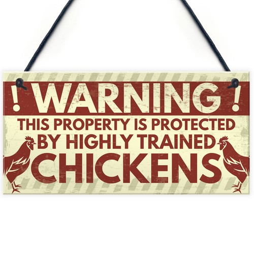 Novelty chicken warning sign - warning,