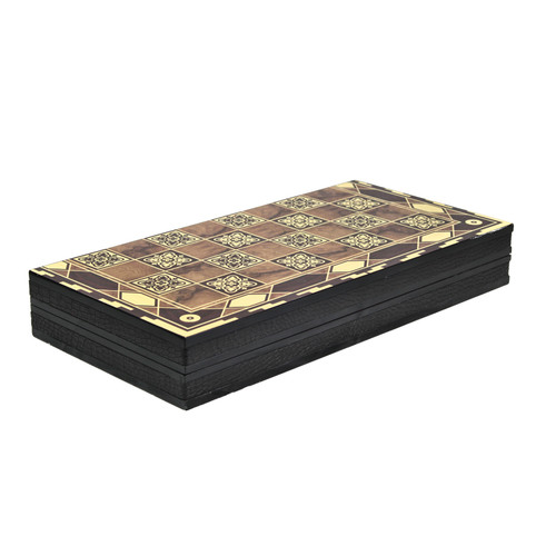 Wooden motif design backgammon - motif,