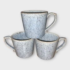 Denby Halo Speckle 3x Heritage Mugs 390ml Discontinued Hardly Used Excellent