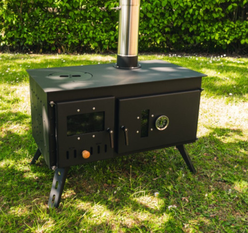 Portable wood stove with - portable,