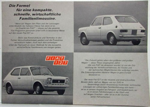1972 fiat 127 - 1972, sales