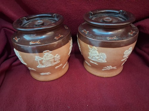 Pair antique doulton - lg,
