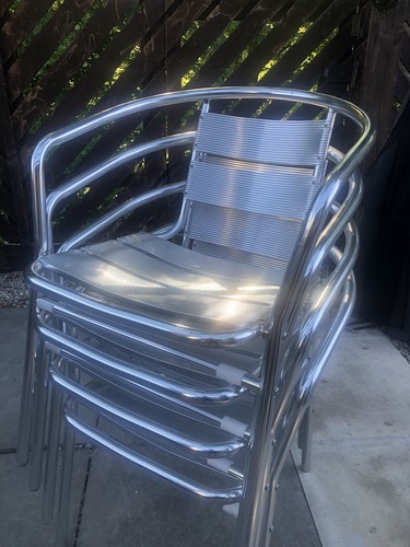 Silver aluminium bistro - x,