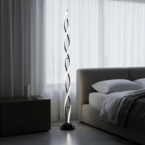 Metal twist floor - metal, lamp