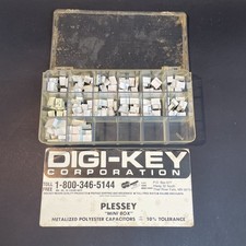 Plessey Box Metalized Polyester Capacitors .0001 to .47uF High Voltage lot