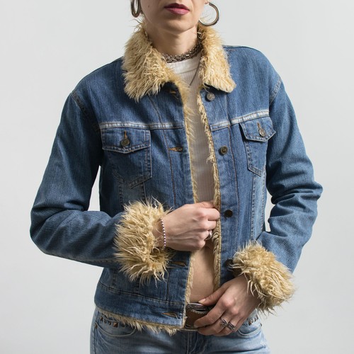 Vintage y2k denim jacket with - denim,