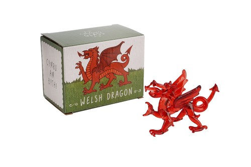Glass welsh dragon - glass,