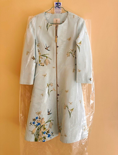 Ted baker blue floral zip - blue,