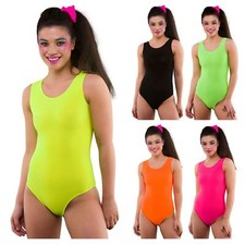 1980s Neon Leotard Bodysuit