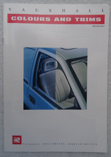VAUXHALL Colours & Trims Brochure 1989: NOVA,ASTRA,CONV,CAVALIER,CARLTON,SENATOR