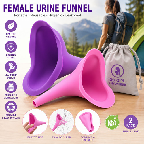 Portable female urinal funnel - portable,