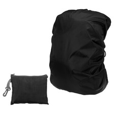 80L Backpack Rain Cover with Drawstring Bag, Oxford Cloth, XXL, Black