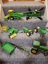 Ertl John Deere joblot.  Combine , plough, tractors, trailer .Die Cast models, 