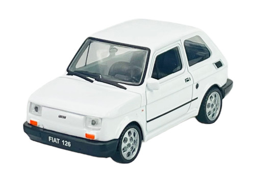 Welly fiat 126p white - welly,