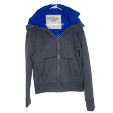 Vintage Y2K Abercrombie & Fitch Hoodie Jacket Mens M Zip Heavyweight Quilted