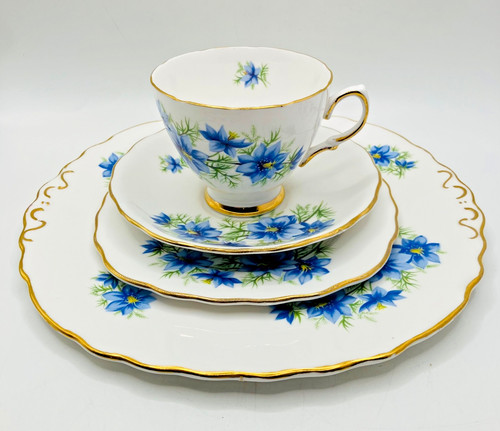 Vintage colclough nigella blue - vintage,