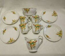 Vintage Grindley Cream Petal tea cups saucers sugar bowl milk jug