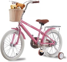 New 16/18/20/22 inch Kids Bike Girl Pink Bicycle Cycling Removable Stabiliser