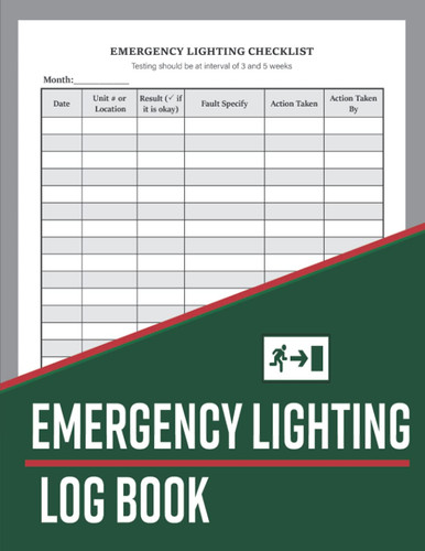 Emergency lighting log book - log,