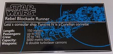 Lego Star Wars UCS Style Sticker for 10019 Rebel Blockade Runner 10198 or 75244