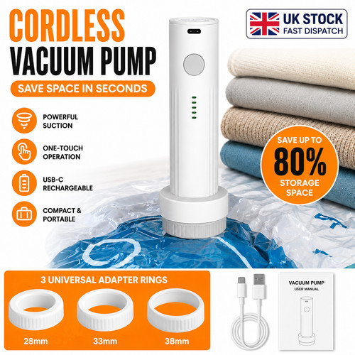 Vacuum storage bag pump - pump, usb-c