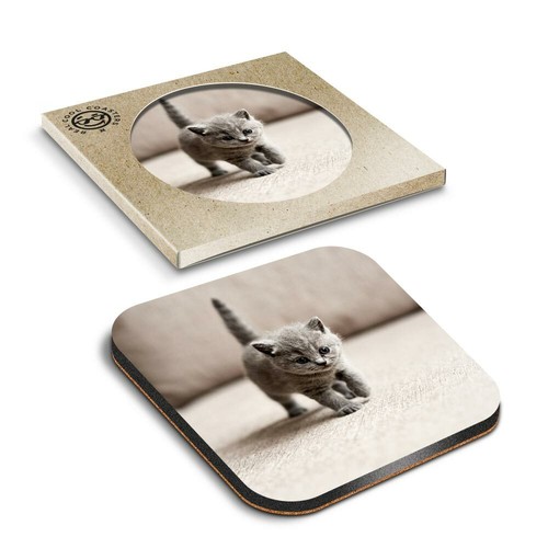 Boxed square coasters - boxed,