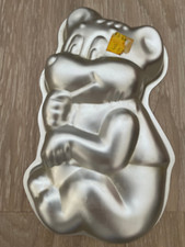 WILTON Teddy Bear cake mould/tin vintage 1970's childrens party 23cms
