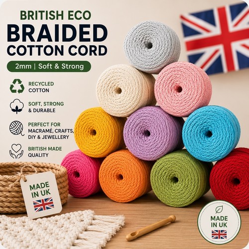 British macrame 2mm braided - british,