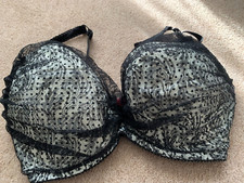 BEAUTIFUL BLACK/CREAM POLKA DOT LA SENZA BRA SIZE 34E LIGHTLY PADDED