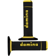 2 YELLOW CROSS DOMINO KNOBS