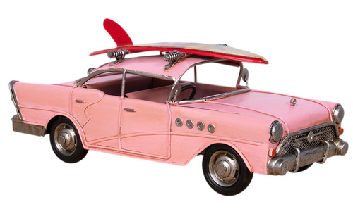 Pink car tin model with - car,