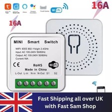 16A MINI Wifi Smart Switch Timer Wireless Switches w/ Tuya Alexa Google Home