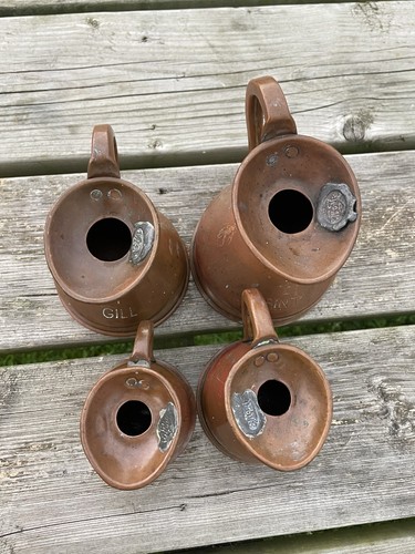 Antique set graduated copper - set,