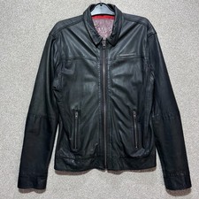 Superdry leather jacket mens - leather,