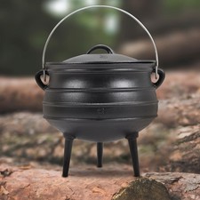 Cauldron Cast Iron Dutch Oven Pot Camping Stock Campfire Outdoor Stew Potjie Pot