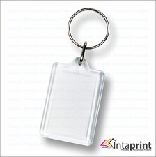Unassembled Small Acrylic Keytag Empty Clear Keyring Plain Y1 Keyfob