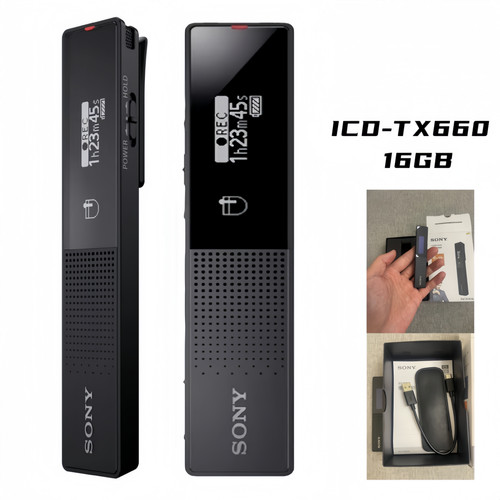 Sony icd tx660 black 16gb - sony,