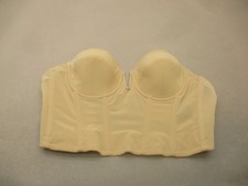 36C Dominique Womens Beige Lined Underwired Back Closure Longline Bra 10F