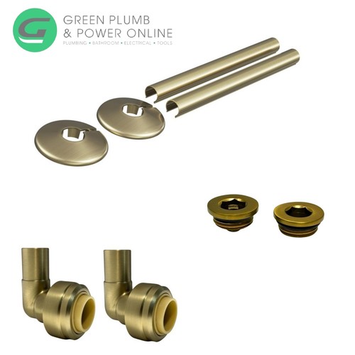 Brushed brass radiator - brushed, pipe