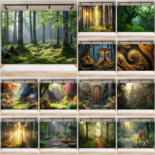 Sparkling forest backyard - 3d,