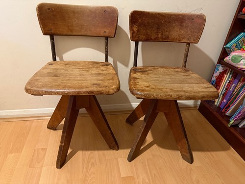 Antique wooden chair - wooden,