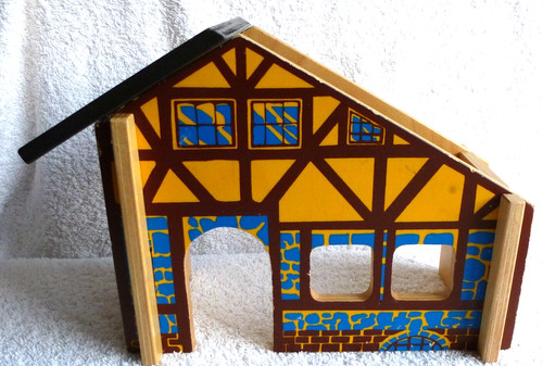 Wooden toy farm building - wooden,