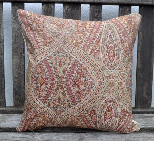 16x16 zipped paisley ottoman - 16x16",