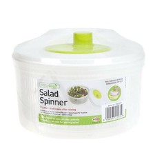 LARGE SALAD SPINNER VEGETABLE VEG LEAF DRYER DRAINER COLANDER PLASTIC BOWL