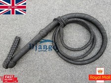 6 Feet 12 Plaits Premium Paracord Black Nylon Whip Heavy Duty Custom BULLWHIP